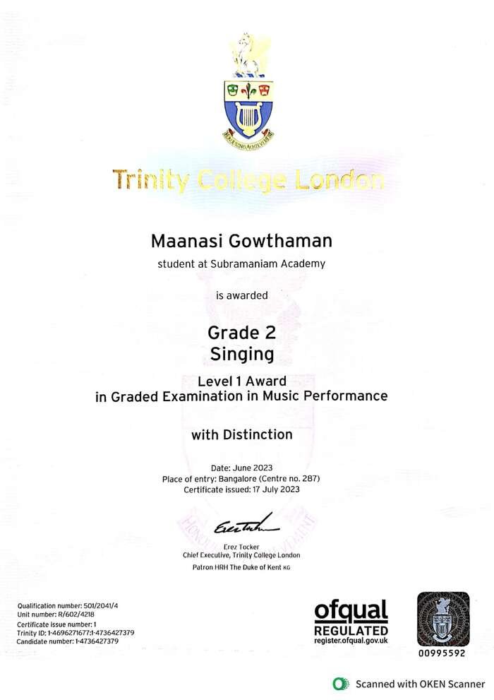 Trinity College London Grade 2